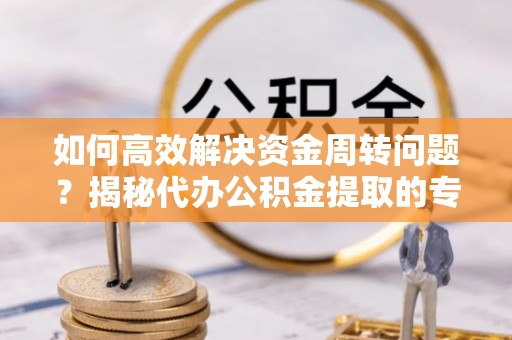 新昌如何高效解决资金周转问题？揭秘代办公积金提取的专业服务