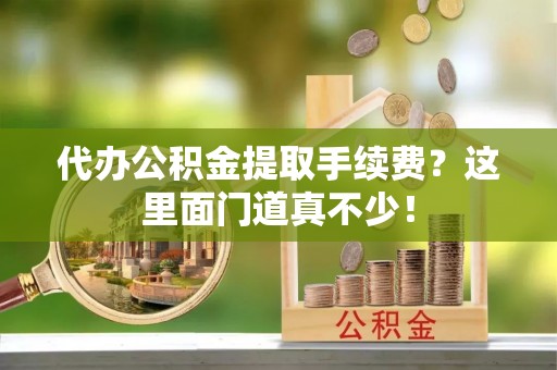 新昌代办公积金提取手续费？这里面门道真不少！